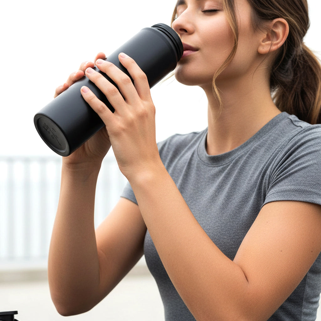 Premium Stainless Steel Sports Water Bottle With Flip Top Lid 900 Ml
