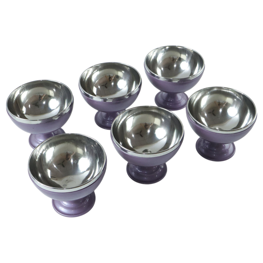 6 Pc Stainless Steel Dessert Bowl Cup Set With Stand