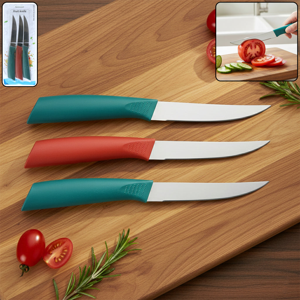 Multipurpose Stainless Steel Fruit Knife Set Of 3