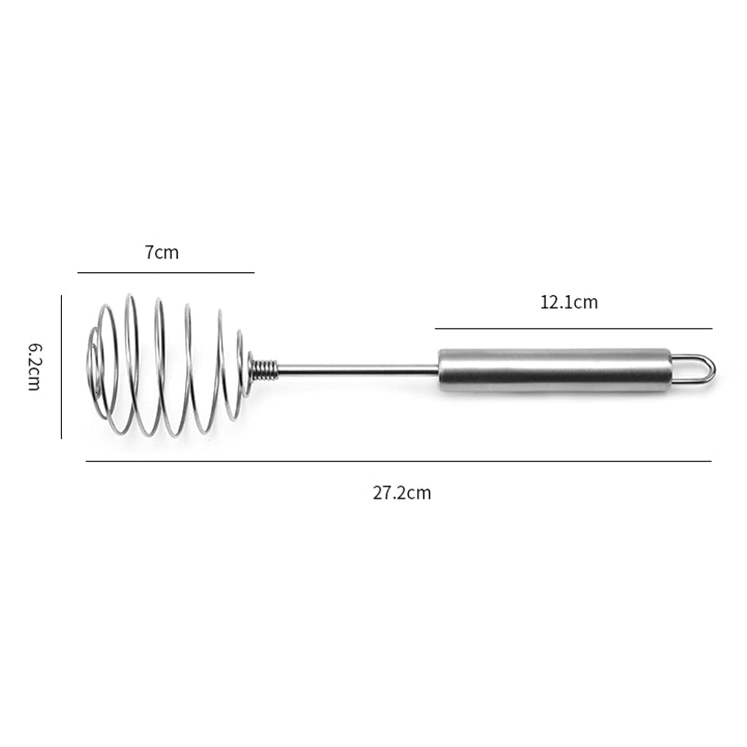 Stainless Steel Large Round Spring Whisk Egg Beater For Kitchen Cooking (1 Pc)