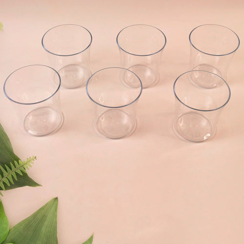 Apex Welcome Plastic Glass Set For Daily Use  Set Of 6